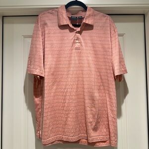 Jos.A.Bank Mens Travelers Polo Traditional Fit Orange Stripe size XL